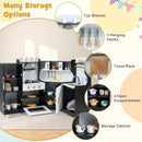 Corner Play Kitchen with Lights and Chef Outfit – Black