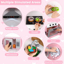 Corner Play Kitchen with Lights and Chef Outfit – Pink