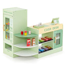 Wooden Grocery Store with Vending Machine and Play Food – Green