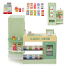 Wooden Grocery Store with Vending Machine and Play Food – Green