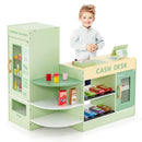 Wooden Grocery Store with Vending Machine and Play Food – Green