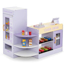 Wooden Grocery Store with Vending Machine and Play Food – Purple