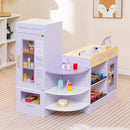 Wooden Grocery Store with Vending Machine and Play Food – Purple