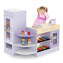 Wooden Grocery Store with Vending Machine and Play Food – Purple