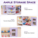 Wooden Grocery Store with Vending Machine and Play Food – Purple