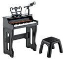 37-Key Kids Piano with Adjustable Microphone – Black