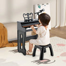 37-Key Kids Piano with Adjustable Microphone – Black