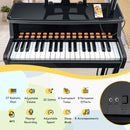 37-Key Kids Piano with Adjustable Microphone – Black