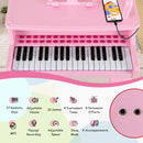 37-Key Kids Piano with Adjustable Microphone – Pink