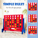 Tabletop 4-in-a-Row Game with Carrying Bag – Red