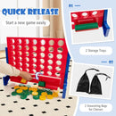 Tabletop 4-in-a-Row Game with Carrying Bag – Red