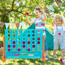 Tabletop 4-in-a-Row Game with Carrying Bag – Light Blue