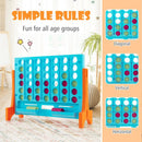 Tabletop 4-in-a-Row Game with Carrying Bag – Light Blue