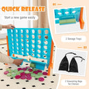 Tabletop 4-in-a-Row Game with Carrying Bag – Light Blue