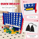 Tabletop 4-in-a-Row Game with Carrying Bag – Blue