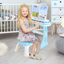 Kids Electronic Piano with Stool and Music Score – Blue