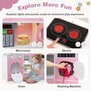 Corner Play Kitchen with Coffee Maker and Cookware – Pink