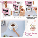 Corner Play Kitchen with Coffee Maker and Cookware – Pink