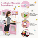 Corner Play Kitchen with Coffee Maker and Cookware – Pink