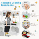 Corner Play Kitchen with Coffee Maker and Cookware – White