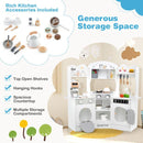 Corner Play Kitchen with Coffee Maker and Cookware – White