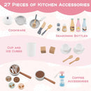 Brown Play Kitchen with Coffee Maker and Washing Machine – Coffee