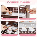 Brown Play Kitchen with Coffee Maker and Washing Machine – Coffee