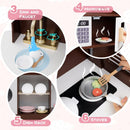 Brown Play Kitchen with Coffee Maker and Washing Machine – Coffee