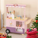 Wooden Ice Cream Cart with Pretend Treats – Pink