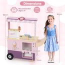 Wooden Ice Cream Cart with Pretend Treats – Pink
