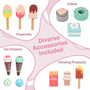 Wooden Ice Cream Cart with Pretend Treats – Pink