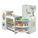 Wooden Grocery Store with Coffee Maker and Vending Machine – Green