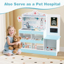Wooden Doctor Play Station with 24 Toy Accessories – Blue