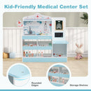 Wooden Doctor Play Station with 24 Toy Accessories – Blue