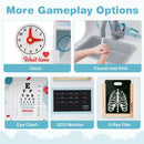 Wooden Doctor Play Station with 24 Toy Accessories – Blue