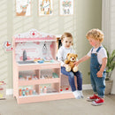 Wooden Doctor Play Station with 24 Toy Accessories – Pink