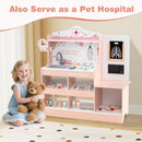 Wooden Doctor Play Station with 24 Toy Accessories – Pink