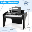 25-Key Mini Digital Piano with Light-Up Keys – Black