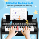 25-Key Mini Digital Piano with Light-Up Keys – Black