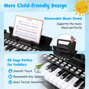25-Key Mini Digital Piano with Light-Up Keys – Black