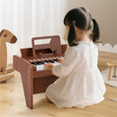 25-Key Mini Digital Piano with Light-Up Keys – Brown
