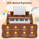25-Key Mini Digital Piano with Light-Up Keys – Brown