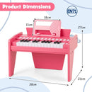25-Key Mini Digital Piano with Light-Up Keys – Pink