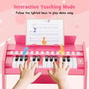 25-Key Mini Digital Piano with Light-Up Keys – Pink