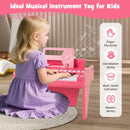 25-Key Mini Digital Piano with Light-Up Keys – Pink