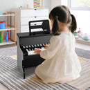 25-Key Upright-Style Mini Digital Piano – Black