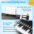 25-Key Upright-Style Mini Digital Piano – Black