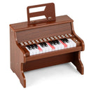 25-Key Upright-Style Mini Digital Piano – Brown