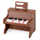 25-Key Upright-Style Mini Digital Piano – Brown