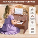 25-Key Upright-Style Mini Digital Piano – Brown